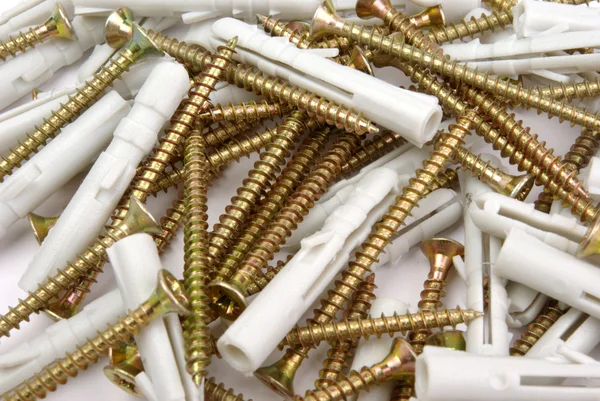 Screws and dowels — Stock Photo, Image