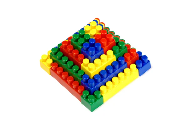 Uma Pirâmide Blocos Construção Brinquedos — Fotografia de Stock