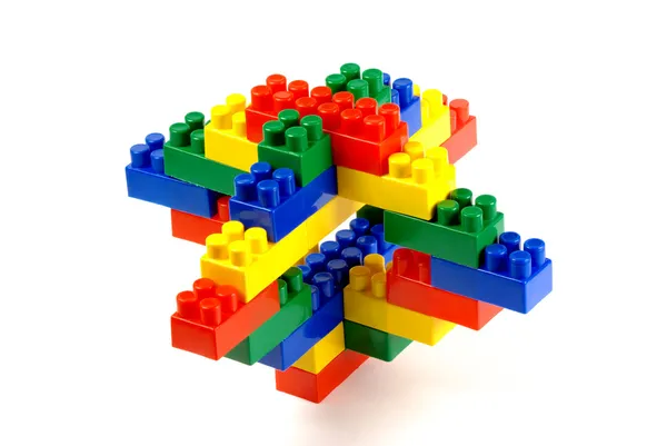 Toy building blocks Rechtenvrije Stockafbeeldingen