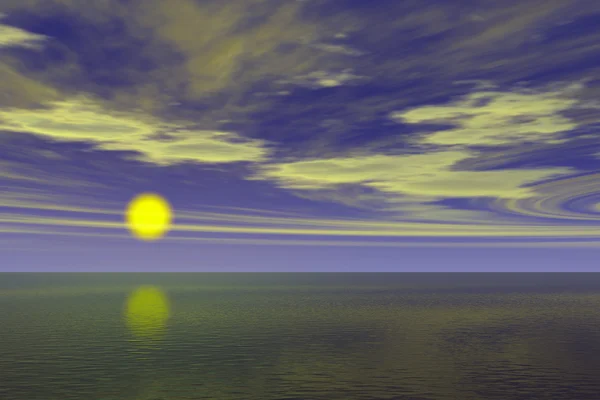 Nascer do sol vista do oceano — Fotografia de Stock