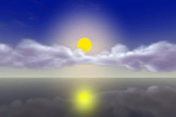 Sonnenaufgang Mit Meerblick Als Symbol Für Frieden Glück Und Harmonie — Stockfoto
