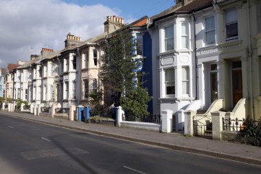 Victorian terraces in england