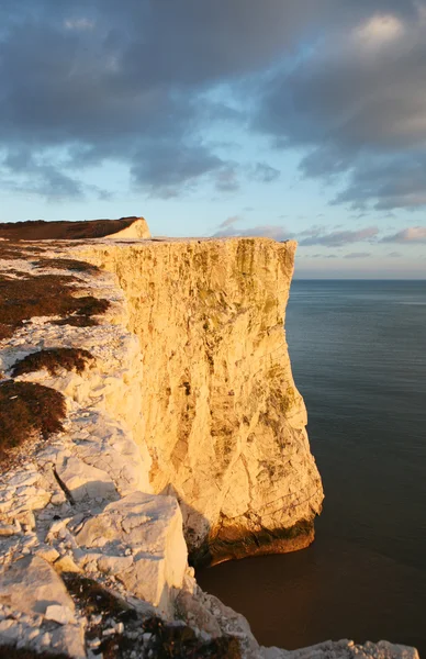 Chalk Cliff Hill seaside seitsemän sisarta Englanti — kuvapankkivalokuva