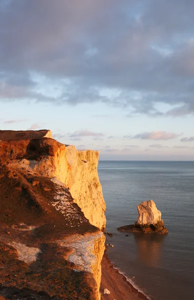 Chalk falaise colline bord de mer sept sœurs Angleterre — Photo