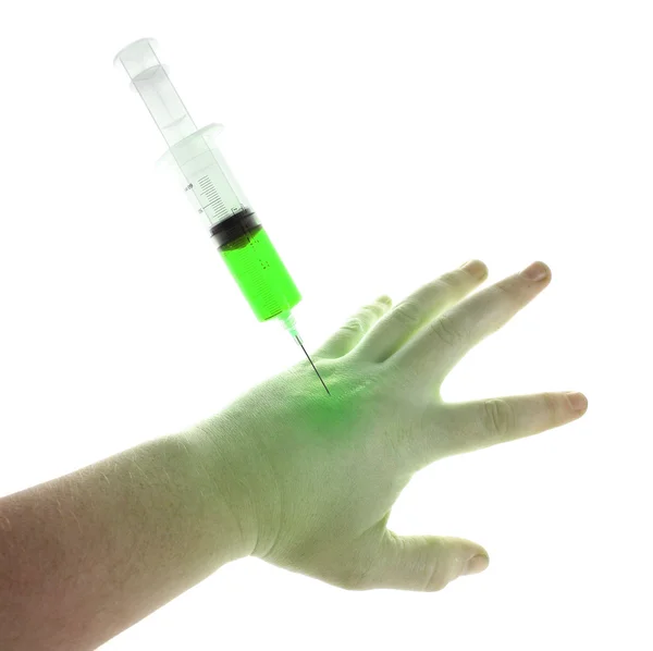 Injektionsmedizinisches Experiment — Stockfoto