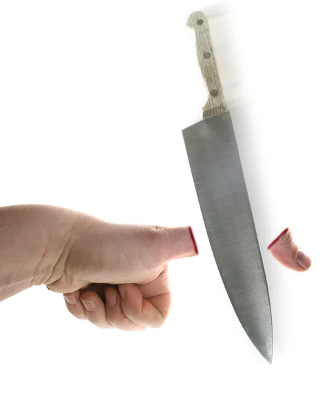 Knife accident torture — Stock Photo, Image