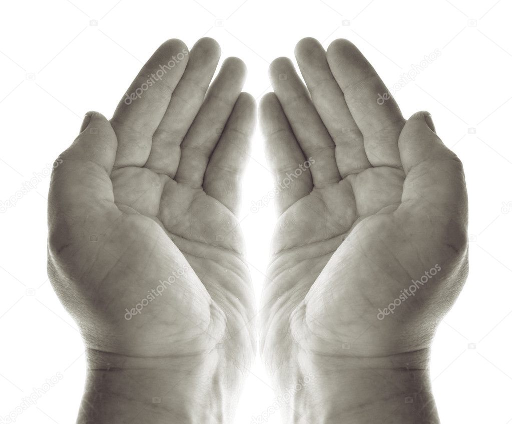 Hands pray