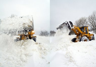 Digger kış kar fırtınası