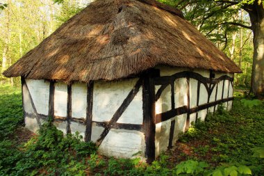 Thatched cottage hut clipart