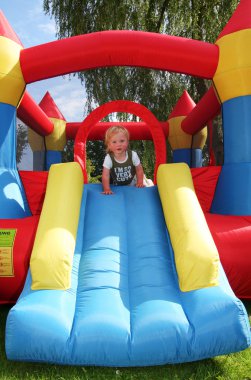 Child bouncy castle clipart
