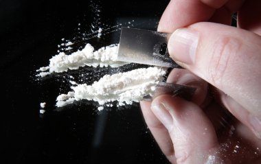 Cocaine cutting drugs addiction clipart