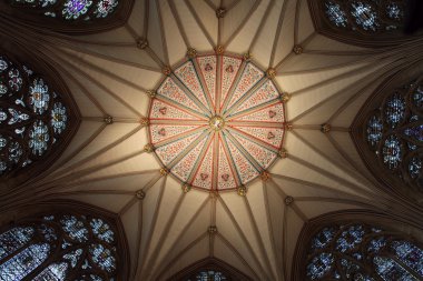 churh yılında İngiltere'de iç, york minster süslü tavan