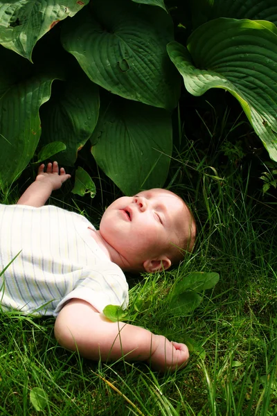 Baby slaap tuin — Stockfoto