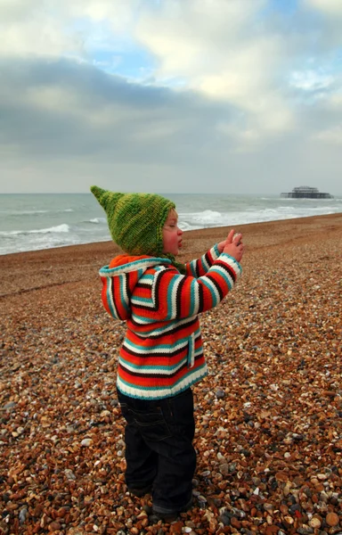 Brighton à beira-mar criança — Fotografia de Stock