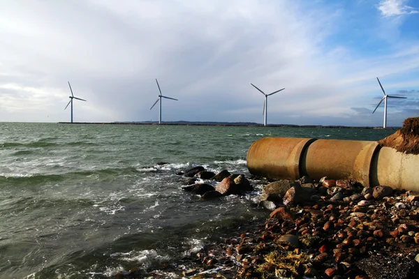 能源浪费海涡轮机 — 图库照片