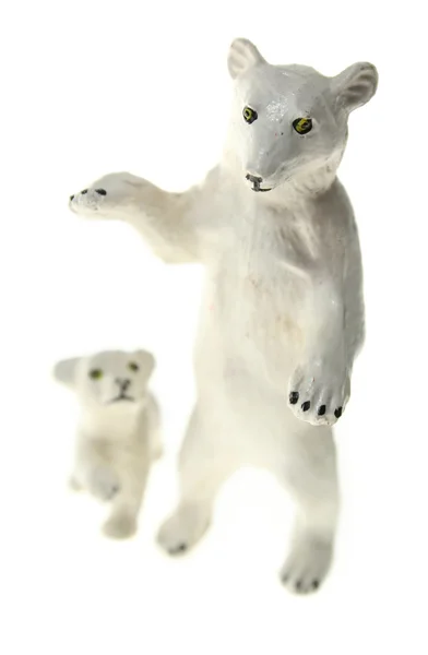 孤立的北极熊玩具 — 图库照片