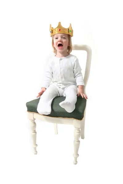 Child king isolated — Stock Photo, Image