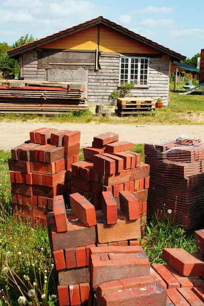 Brick pile building materials