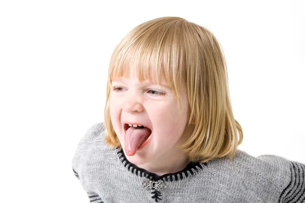 Bambino arrabbiato infastidito — Foto Stock