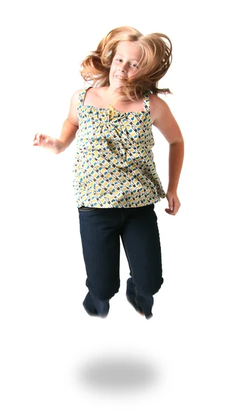 Niño adolescente saltando — Foto de Stock