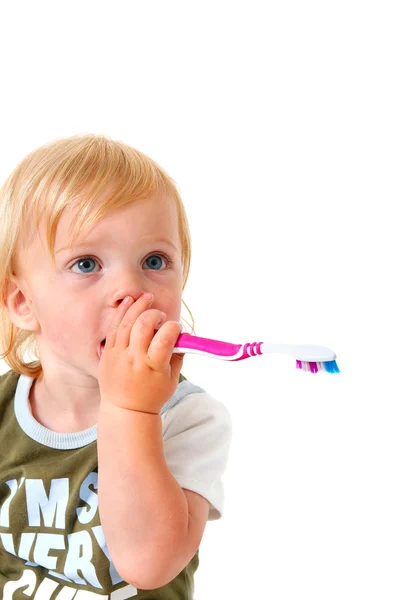 Barn tandborste — Stockfoto