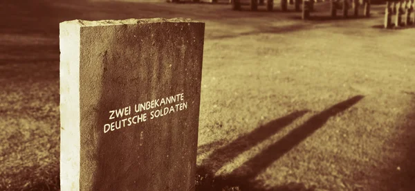Bilinmeyen Alman askerlerin mezar — Stok fotoğraf