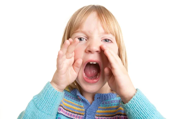 Skrik barnet skrika isolerade — Stockfoto