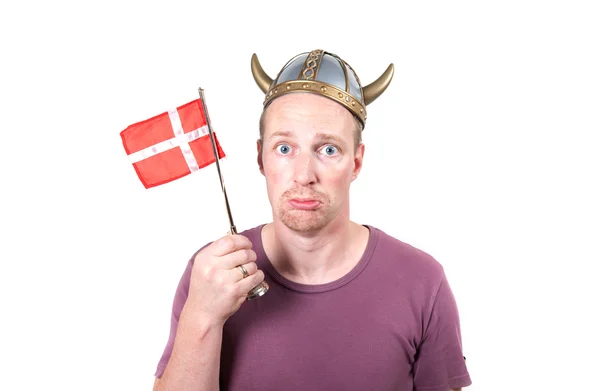 Viking man geïsoleerde helm — Stockfoto