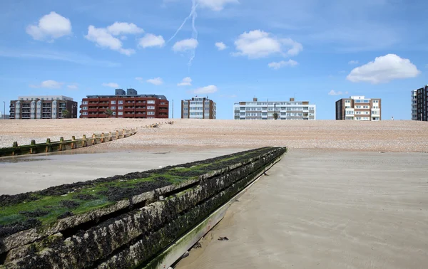 Seaside east sussex houses water — Stock Photo, Image