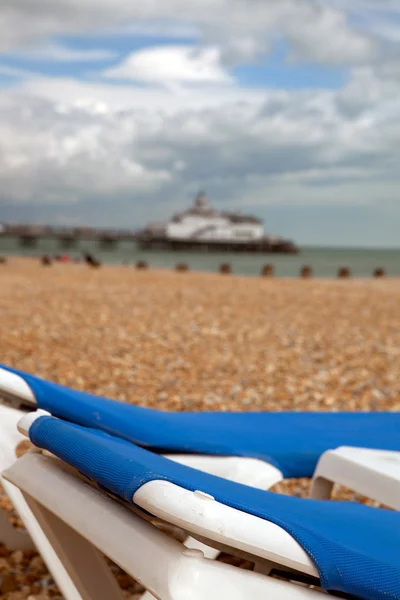 Resort de férias mais fácil Eastbourne cais Inglaterra — Fotografia de Stock