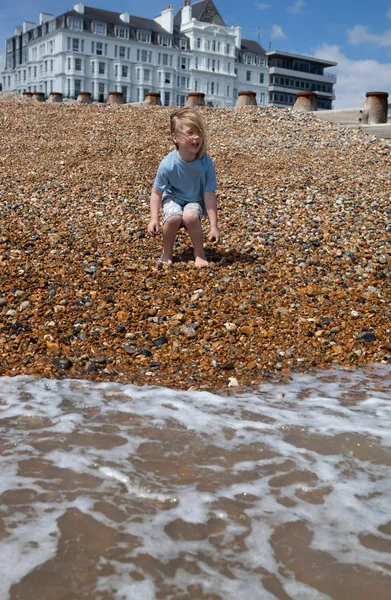 Kind Meer Strand Urlaub — Stockfoto