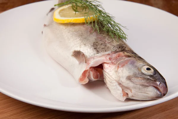 Balık alabalık yemek tabağı — Stok fotoğraf
