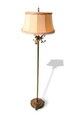 Standard lamp isolated retro clipart