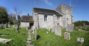 İngiltere Kilisesi. Southwell Ortaçağ saint nicholas mahalle veya köy Kilisesi. Sussex'te dini yapı