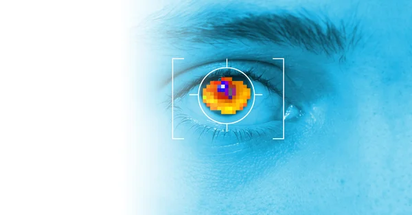 Iris Security Scan Eye Digital Security Identification Password Based Biometric — Stock Photo, Image