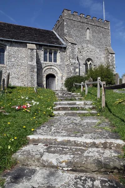 Kościół Anglii średniowiecznej parafii bramber — Zdjęcie stockowe