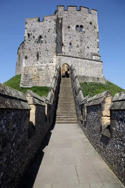 Английский Средневековый Замок Арундел Является Резиденцией Герцогов Норфолка Древние Каменные — стоковое фото