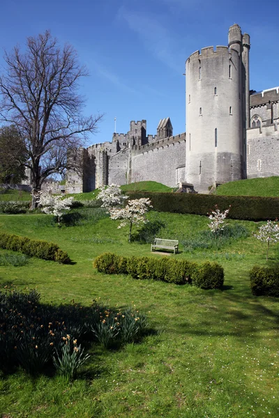 English Medieval Castle Arundel Seat Dukes Norfolk Ancient Stone Fortification — Stock Photo, Image