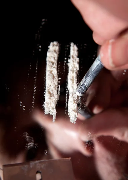 Cocaine habit drugs — Stock Photo, Image
