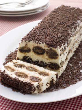 Plate of Terrine of Tiramisu clipart