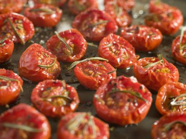 Tray of Oven Dried Tomatoes clipart