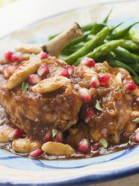 Breast of Chicken with Pomegranate and Almonds clipart