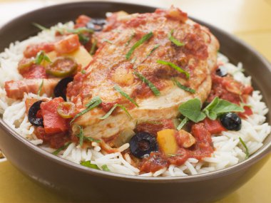 Spanish-Style Chicken and Rice clipart