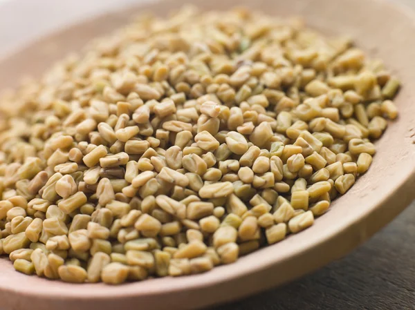 Piatto di semi di fieno greco — Foto Stock