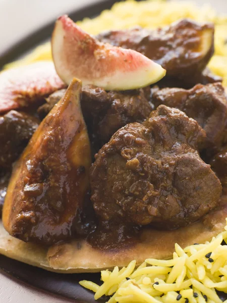 Maans Anjeer - Slow cooked Lamb with Fresh Figs — Stock Photo, Image