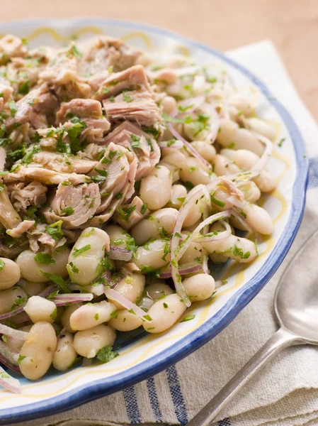 Bowl of Tuna and Bean Salad — Stock Photo, Image
