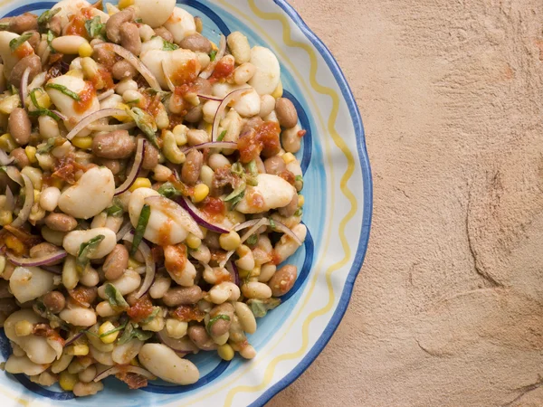 Plate Tuscan Bean Salad — Stock Photo, Image