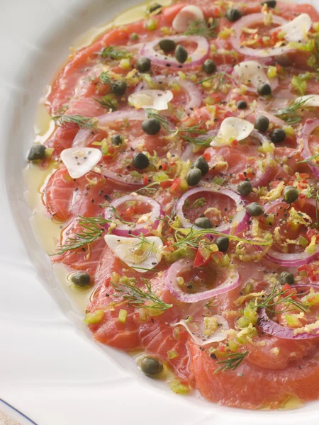 Platter de salmão marinado — Fotografia de Stock