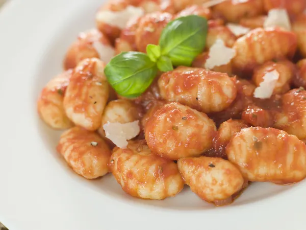Potato Gnocchi with Tomato Ragu — Stock Photo, Image
