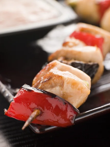 Yakitori-Spieß mit Sukiyaki-Sauce — Stockfoto